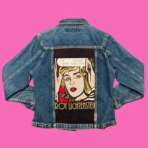 Roy Lichtenstein, Pop-Art T-Shirt Denim Jacket Size XS for Women